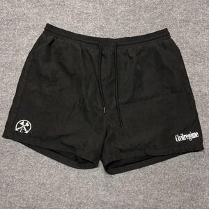 Civil Regime Shorts Mens XL Black Mesh Lined Drawstring Zip Pocket